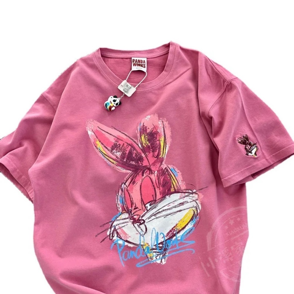 Tshirt for woman. 100%cotton bunny